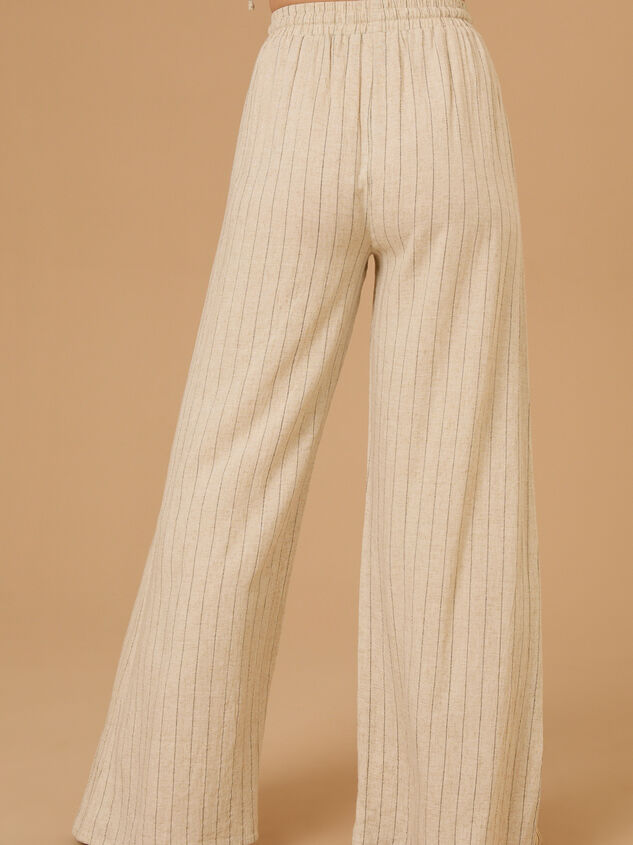 Hollis Striped Linen Pants Detail 4 - TULLABEE