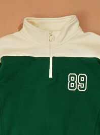 Campus Classic Quarter Zip Pullover Detail 4 - TULLABEE