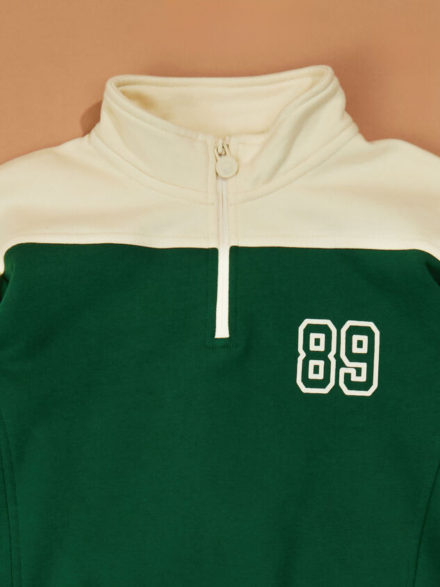 Campus Classic Quarter Zip Pullover Detail 4 - TULLABEE