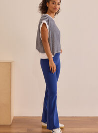 In Motion Striped Circle Back Tee Detail 3 - TULLABEE