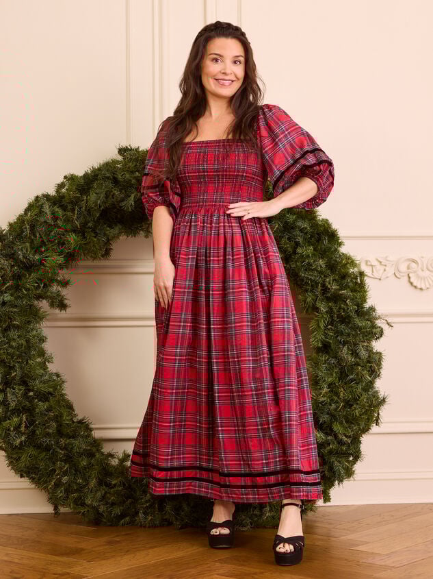 Marley Plaid Mama Dress Detail 6 - TULLABEE