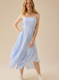 Alyssa Striped Midi Dress Detail 3 - TULLABEE