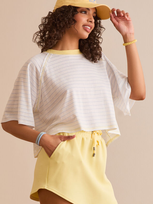 Reset Striped Boxy Tee Detail 3 - TULLABEE