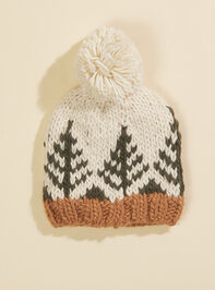 Tree Knit Pom Beanie Detail 3 - TULLABEE