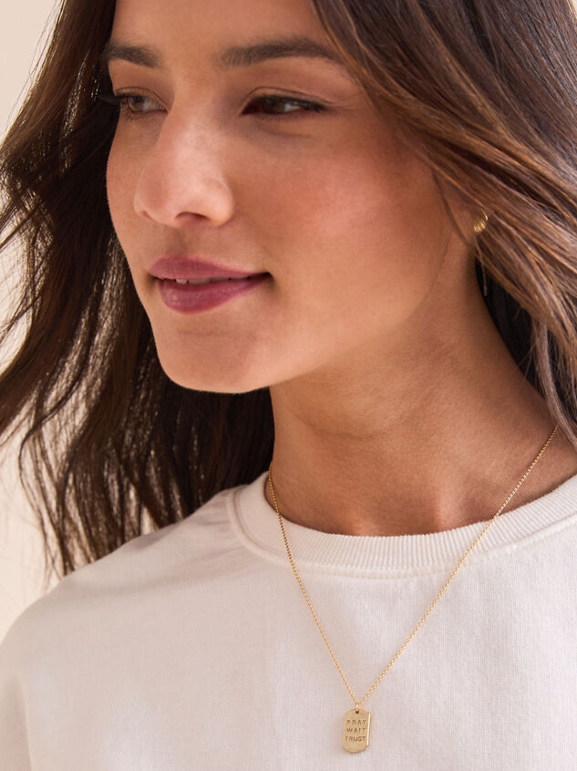 Pray Wait Trust Necklace - TULLABEE