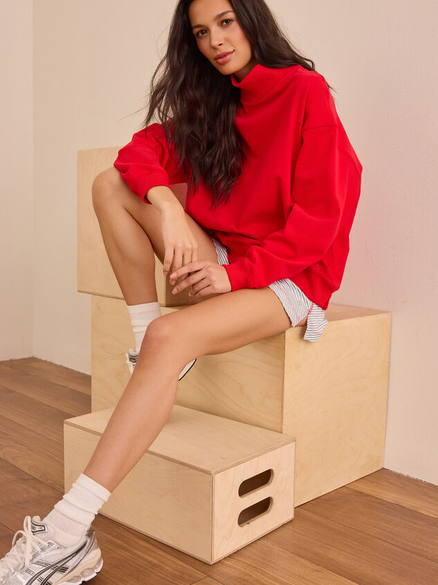 Precision Mock Neck Sweatshirt Detail 4 - TULLABEE