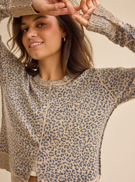 Lennox Leopard Print Cardigan Detail 2 - TULLABEE