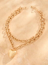 Two Layer Bubble Heart Necklace - TULLABEE