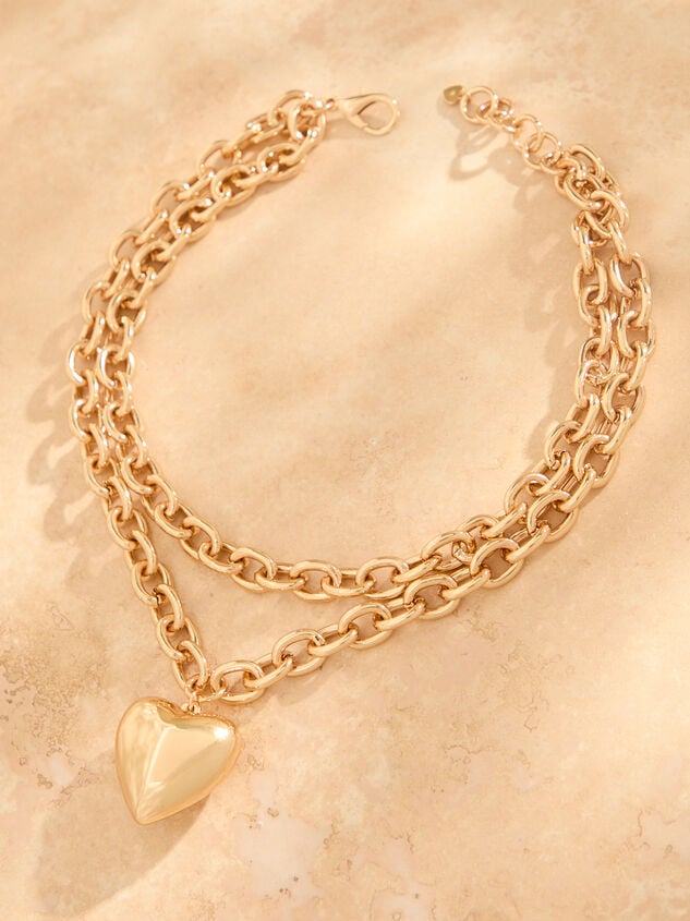 Two Layer Bubble Heart Necklace - TULLABEE