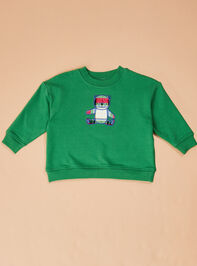 Plaid Bear Baby Sweatshirt Detail 2 - TULLABEE