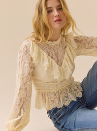 Emmelie Lace Ruffle Top Detail 2 - TULLABEE