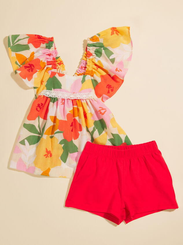 Madeline Floral Tank and Shorts Set Detail 2 - TULLABEE