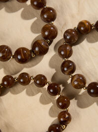 Beaded Resin Stretch Bracelet Set Detail 2 - TULLABEE