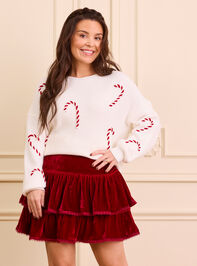 Candy Cane Classic Sweater Detail 7 - TULLABEE