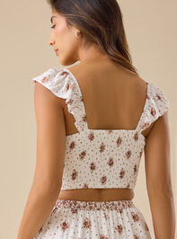Arabella Floral Crop Top Detail 4 - TULLABEE