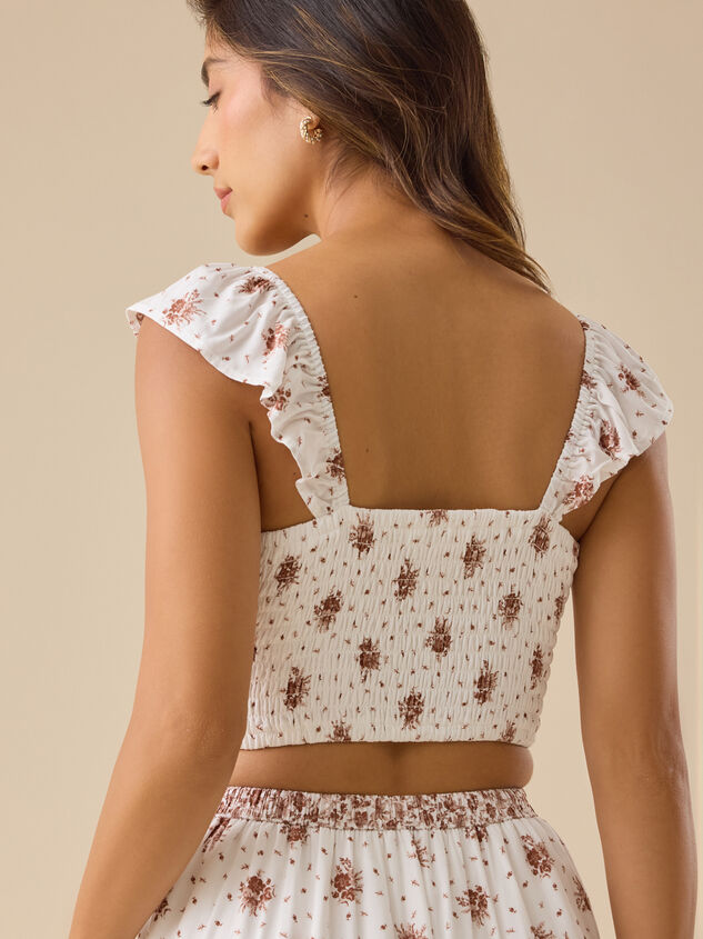 Arabella Floral Crop Top Detail 4 - TULLABEE