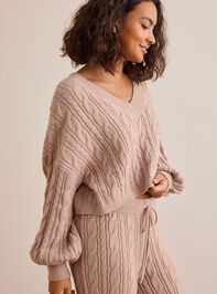 Dreamline Cable Knit Sweater Detail 4 - TULLABEE