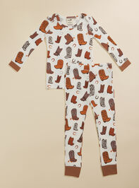 Western Boots Thermal Toddler Lounge Set - TULLABEE