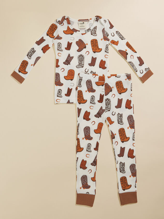 Western Boots Thermal Toddler Lounge Set Detail 1 - TULLABEE