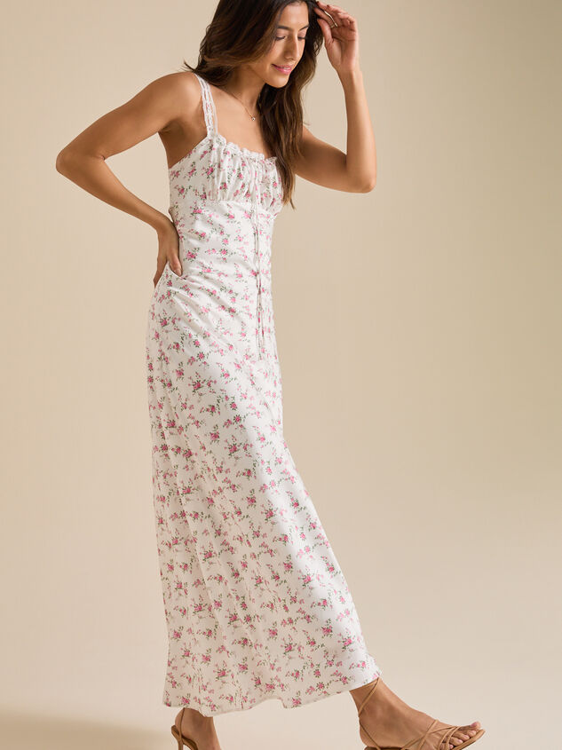 Kya Floral Midi Dress Detail 3 - TULLABEE