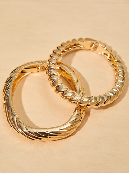 Ribbed Bangle Set - TULLABEE