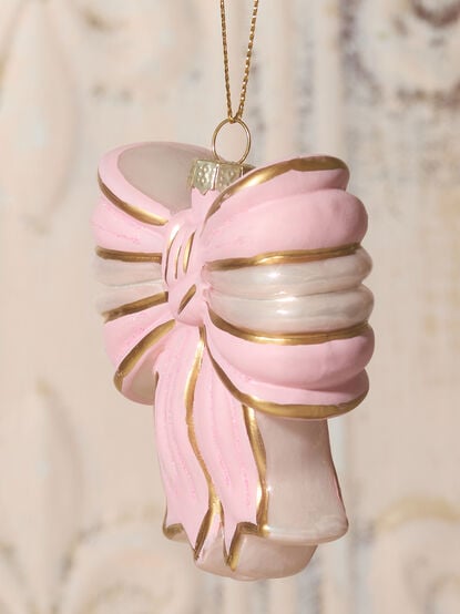 Pink Bow Ornament - TULLABEE