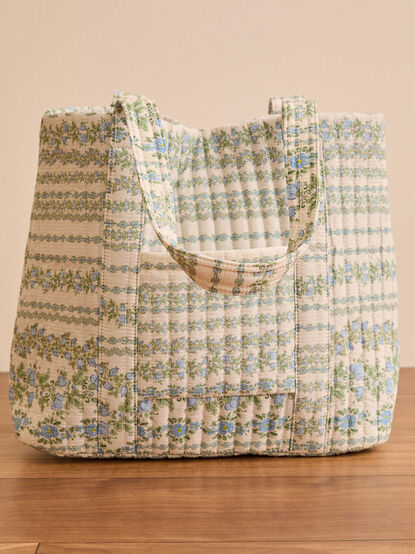 Cecile Quilted Tote Bag - TULLABEE