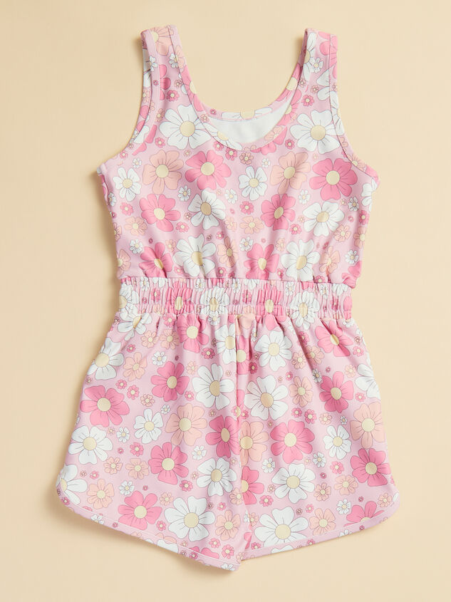 Flower Power Athletic Romper Detail 2 - TULLABEE