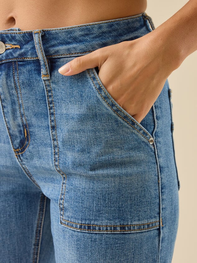 Jodie Wide Leg Jeans Detail 3 - TULLABEE