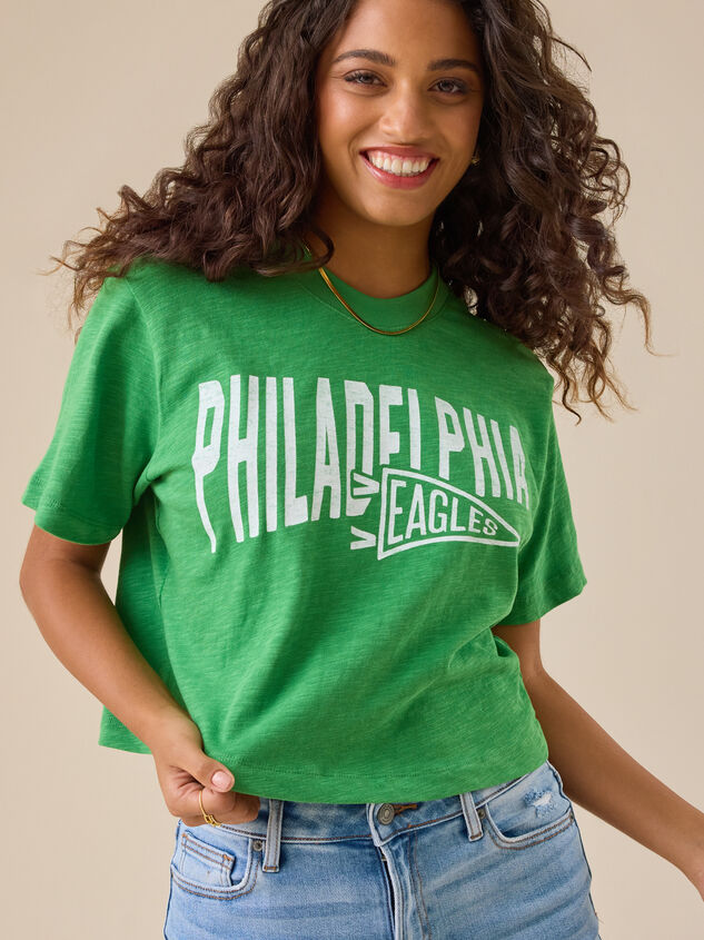 Philadelphia Eagles Banner Tee Detail 4 - TULLABEE
