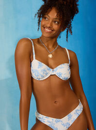 Blue Belle Eyelet Underwire Top Detail 3 - TULLABEE