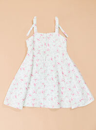 Stacey Floral Toddler Mini Dress Detail 3 - TULLABEE