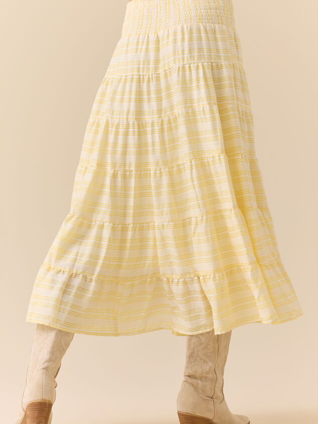 Millie Tiered Midi Skirt Detail 5 - TULLABEE