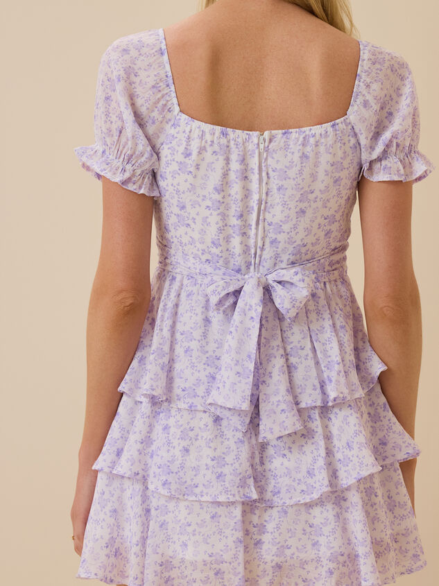 Lavelle Floral Mini Dress Detail 4 - TULLABEE