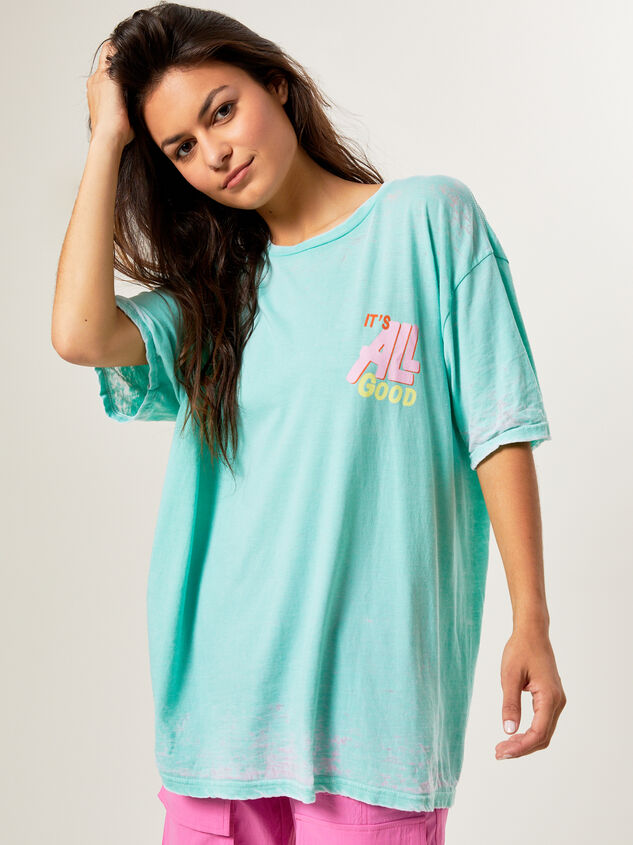 It's All Good Burnout Graphic Tee Detail 3 - TULLABEE