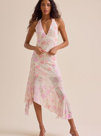 Clara Floral Mesh Midi Skirt - TULLABEE