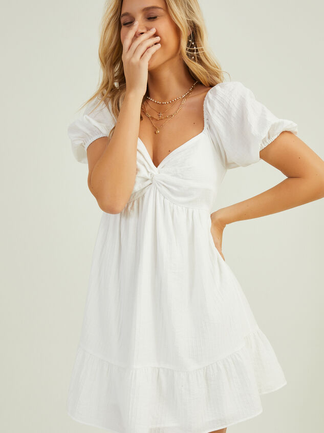 Madelyn Puff Sleeve Dress Detail 3 - TULLABEE