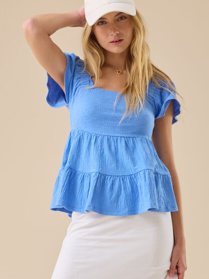 Lindsay Tiered Babydoll Top - TULLABEE