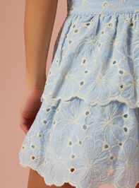 Emaline Embroidered Floral Skirt Detail 6 - TULLABEE