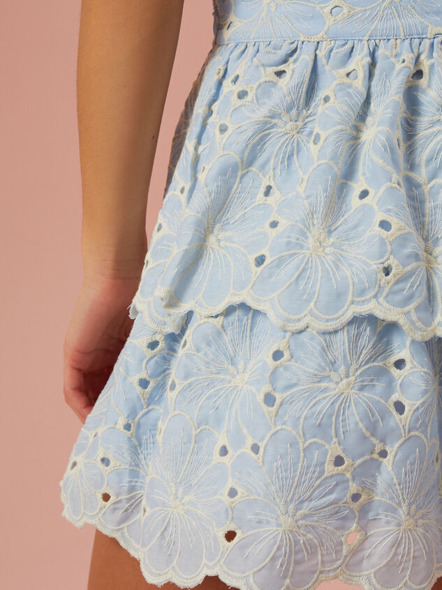 Emaline Embroidered Floral Skirt Detail 6 - TULLABEE