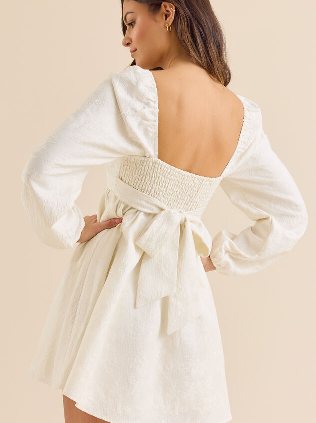 Eileen Jacquard Mini Dress Detail 4 - TULLABEE