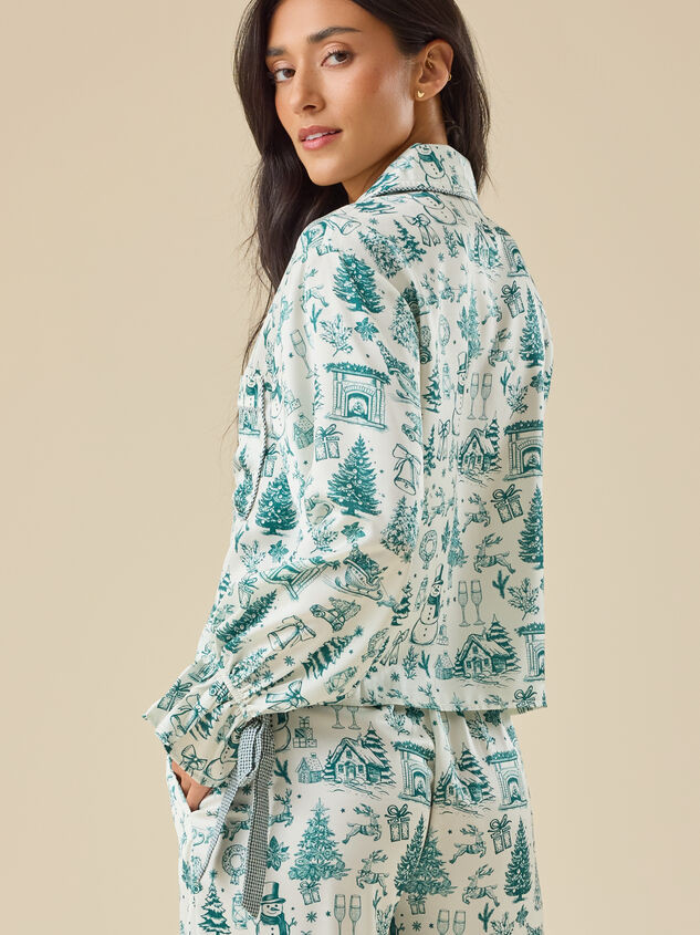 Kamila Satin Toile Sleep Top Detail 6 - TULLABEE