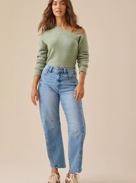 Kinsley Asymmetrical Knit Sweater Detail 2 - TULLABEE