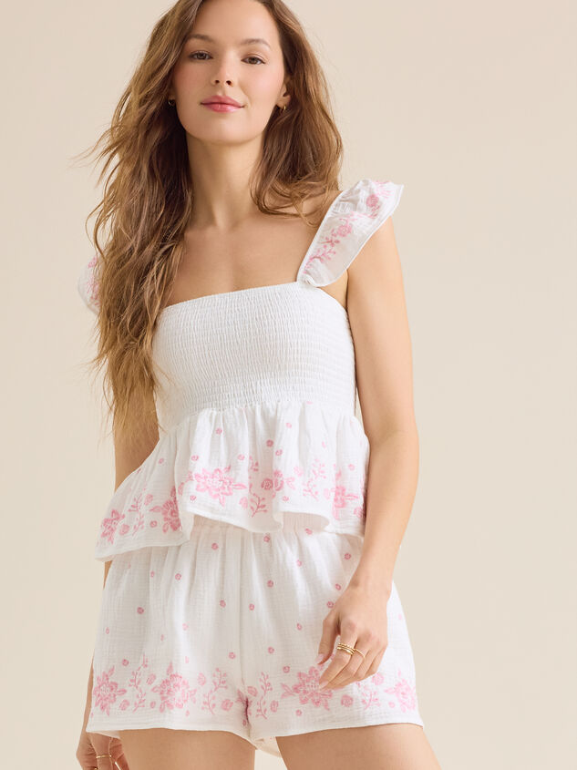 Adeline Embroidered Tank - TULLABEE