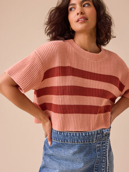 Ricki Striped Boxy Sweater - TULLABEE