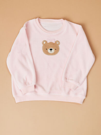 Blissful Bear Velour Top and Pants Baby Set - TULLABEE