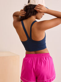 Midnight Scoop Neck Ribbed Tank Detail 5 - TULLABEE
