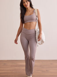 Step Up Gingham Sports Bra Detail 2 - TULLABEE