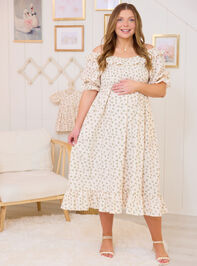 Mallory Floral Mama Midi Dress - TULLABEE