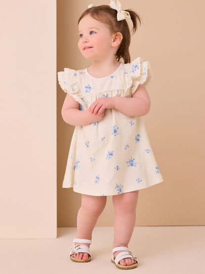 Polly Floral Flutter Dress - TULLABEE